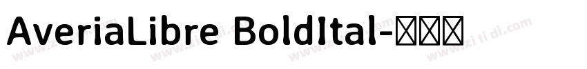 AveriaLibre BoldItal字体转换
